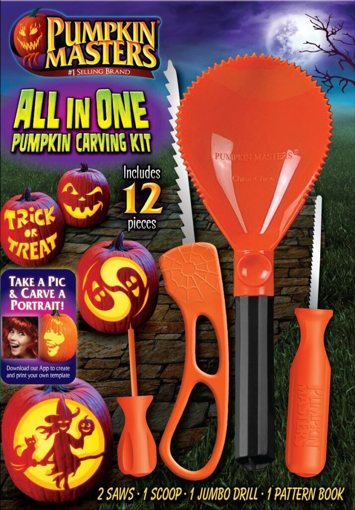 Pumpkin Masters Orange Plastic All in One Party Pumpkin Carving